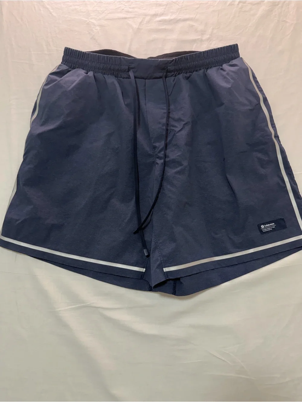 lululemon athletica Navy Swim Trunks with Light Trim